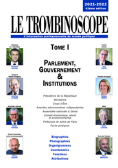 Le Trombinoscope : Tome I Parlement, Gouvernement & Institutions